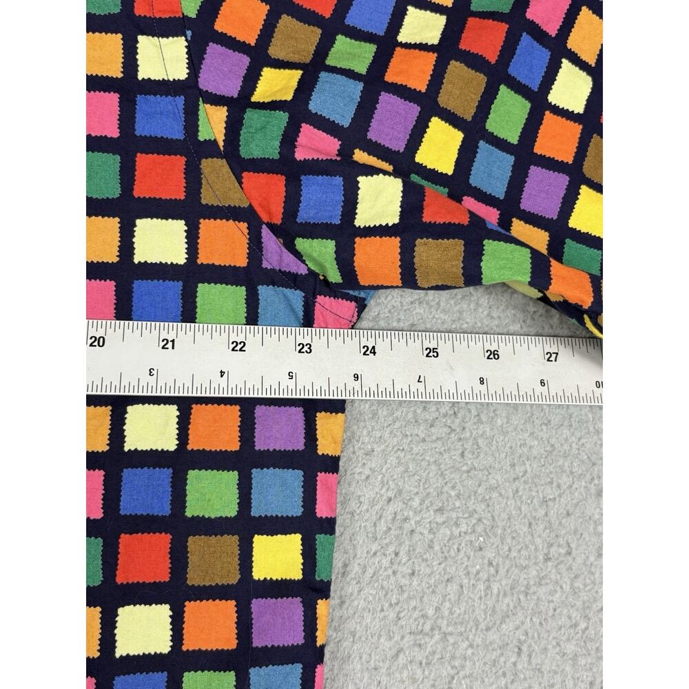 Maus & Hoffman Shirt Men’s Large Multicolored Check Casual Fun Eccentric USA - Picture 7 of 8